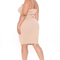 Fashion Nova Easy And Simple Sweater Midi Dress - Tan -fashion nova dresses Shop 03 15 21Studio3 RM ML 11 02 56 27 RDAC7620 Tan 0266 PLUS RA