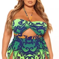 Fashion Nova Yacht Days Maxi Dress - Green/combo -fashion nova dresses Shop 03 15 22Studio1 RT CP 15 50 07 65 KD9030 GreenCombo 15827 PLUS SG