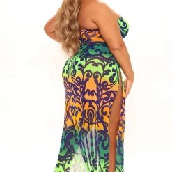 Fashion Nova Yacht Days Maxi Dress - Green/combo -fashion nova dresses Shop 03 15 22Studio1 RT CP 15 50 07 65 KD9030 GreenCombo 15830 PLUS SG