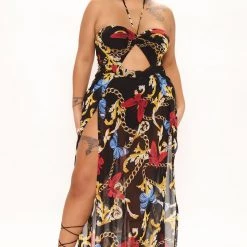 Fashion Nova Yacht Days Maxi Dress - Black/combo -fashion nova dresses Shop 03 15 22Studio2 KJ AC 09 33 37 7 KD9030 Blackcombo 1453 PLUS KL