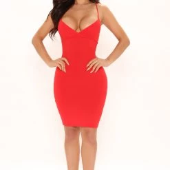 Fashion Nova Love It Mini Dress - Red