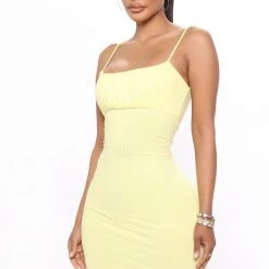 Fashion Nova Payton Mini Dress - Yellow