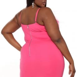 Fashion Nova 90's Chic Mini Dress - Hot Pink -fashion nova dresses Shop 03 16 22Studio4 RT KP 11 24 20 12 HDD23294 HotPink 5918 PLUS KS