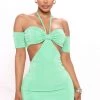 Fashion Nova Hallie Slinky Mini Dress - Green -fashion nova dresses Shop 03 18 22Studio4 RM RA 13 13 30 2 FS22E246 Green 6378 KL