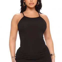 Fashion Nova Riley Ribbed Mini Dress - Black -fashion nova dresses Shop 03 21 22Studio3 ME MR 13 41 40 38 RD45610 Black 7805 PB