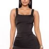 Fashion Nova Attractive Satin Mini Dress - Black -fashion nova dresses Shop 03 21 22Studio4 CE 10 49 42 10 HF22C765 Black 5385 KS