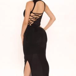 Fashion Nova Back In Town Slinky Maxi Dress - Black -fashion nova dresses Shop 03 23 22Studio2 MS RL 09 06 32 10 FS22E861 Black 4058 EH