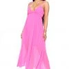 Fashion Nova Bright Energy Midi Dress - Hot Pink