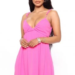 Fashion Nova Bright Energy Midi Dress - Hot Pink -fashion nova dresses Shop 03 24 22Studio4 RM CP 14 58 40 34 FS22A671 HotPink 6993 EH