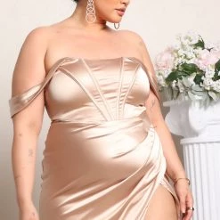 Fashion Nova Raise A Toast Satin Maxi Dress - Champagne -fashion nova dresses Shop 03 25 22Studio1 ME 15 42 23 70 MF21193 Champagne 0682 PLUS WG