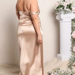 Fashion Nova Raise A Toast Satin Maxi Dress - Champagne -fashion nova dresses Shop 03 25 22Studio1 ME 15 42 38 70 MF21193 Champagne 0684 PLUS WG