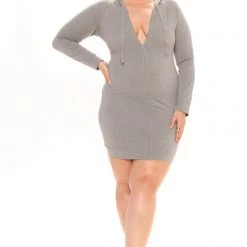 Fashion Nova Look At Me Hooded Mini Dress - Grey -fashion nova dresses Shop 03 25 22Studio1 ME AC 11 59 12 37 RD62521 Grey 6321 PLUS PB