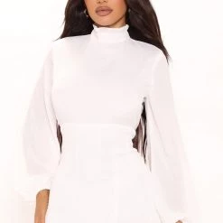Fashion Nova Kisses Smocked Mini Dress - White -fashion nova dresses Shop 03 25 22Stuido2 SN RL 11 30 54 39 HF22A926 White 5475 PB