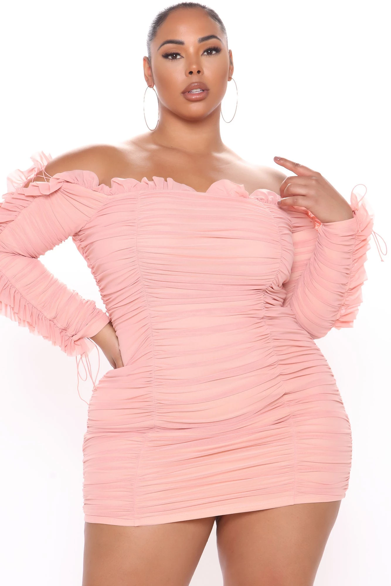 Fashion Nova Sincerely Yours Ruched Mini Dress - Mauve/combo 8 Fashion Nova Sincerely Yours Ruched Mini Dress - Mauve/combo - Image 6