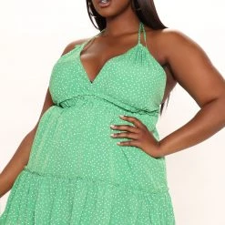 Fashion Nova Brunch Mood Polka Dot Mini Dress - Green/combo -fashion nova dresses Shop 03 28 22Studio2 MS A 09 40 16 3 HF22C734 Greencombo 5743 PLUS KS