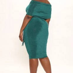 Fashion Nova Its A Wrap Slinky Midi Dress - Emerald -fashion nova dresses Shop 03 28 22Studio2 MS A 11 56 59 34 FD40235 Emerald 6208 PLUS SG