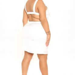 Fashion Nova Attractive Satin Mini Dress - White -fashion nova dresses Shop 03 29 22Studio2 KJ AC 14 21 24 38 HF22C765 White 0765 PLUS EH