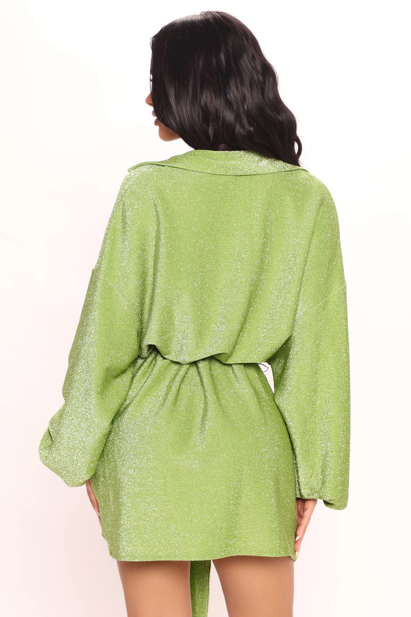 Fashion Nova Petite High Attention Shirt Dress - Green 7 Fashion Nova Petite High Attention Shirt Dress - Green - Image 5