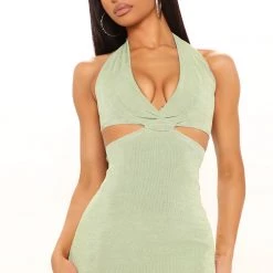 Fashion Nova Mila Slinky Maxi Dress - Sage -fashion nova dresses Shop 03 30 22Studio2 RT RL 15 17 00 63 FS22F123 Sage 1698 EH
