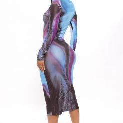 Fashion Nova Giving Body Mesh Midi Dress - Blue/combo 22 Fashion Nova Giving Body Mesh Midi Dress - Blue/combo -fashion nova dresses Shop 03 31 22Studio4 RM CP 14 15 54 40 XS1271PR BlueCombo 0018 KL