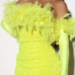 Fashion Nova Glam Night Sequin Glove Dress - Neon Green -fashion nova dresses Shop 03 31 22Studio6 SN KG 09 17 41 3 YELLOWDRESS 2028 WG