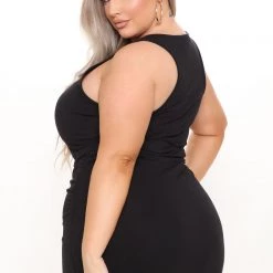 Fashion Nova Reena Ruched Midi Dress - Black -fashion nova dresses Shop 04 02 21Studio1 CE TB 11 51 30 40 JD42722 Black PLUS 3792 NT