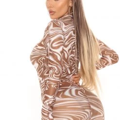 Fashion Nova Swirl My Way Mesh Maxi Dress - Brown/combo -fashion nova dresses Shop 04 02 21Studio2 PA SD 11 26 51 14 DC25999FN Browncombo 33806 RA