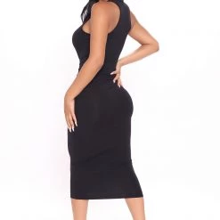 Fashion Nova Reena Ruched Midi Dress - Black -fashion nova dresses Shop 04 05 21Studio3 RM ON 11 04 02 16 JD42722 Black 0466 JK