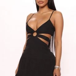 Fashion Nova Beach Babe Mini Dress - Black