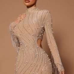 Fashion Nova Belinda Embellished Mini Dress - Nude -fashion nova dresses Shop 04 07 22Studio5 ME KP 09 02 22 3 B09982 Nude 0051 KL