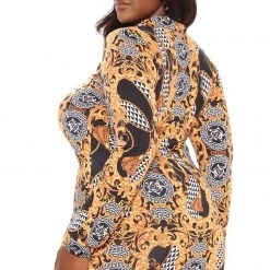 Fashion Nova Velina Shirt Dress - Black/combo -fashion nova dresses Shop 04 08 22Studio1 KJ KP10 51 32 14 TD1204A Blackcombo 0142 PLUS KS