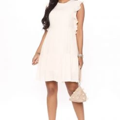 Fashion Nova Keely Mini Dress - Cream