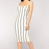 Fashion Nova Twerkin' And Workin' Stripe Dress - White -fashion nova dresses Shop 04 10 18 Studio1 D7024 White 0121 scaled