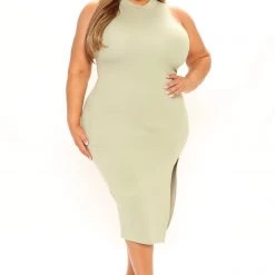 Fashion Nova Come Closer Midi Dress - Sage -fashion nova dresses Shop 04 11 22Studio1 SN KP 11 45 15 23 JD45646 Sage 6727 PLUS PB