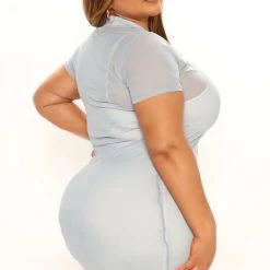 Fashion Nova Don't Mesh With Me Mini Dress - Light Blue -fashion nova dresses Shop 04 11 22Studio1 SN KP 13 31 27 34 DY8184 LightBlue 6815 PLUS SG