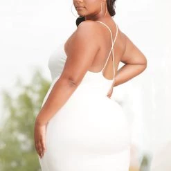 Fashion Nova Dani Double Lined Midi Dress - White -fashion nova dresses Shop 04 12 21Studio4 RT JH 09 28 32 1 RD43213 White 1444 PLUS NT