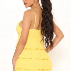 Fashion Nova Sweet Daydream Mini Dress - Yellow -fashion nova dresses Shop 04 13 22Studio2 CE KP 11 43 13 51 32282SK Yellow 3306 SG
