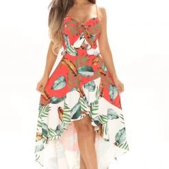 Fashion Nova Waikiki Beach Maxi Dress - Orange/combo