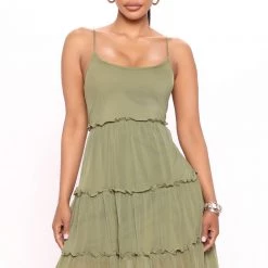 Fashion Nova Carlene Mini Dress - Olive