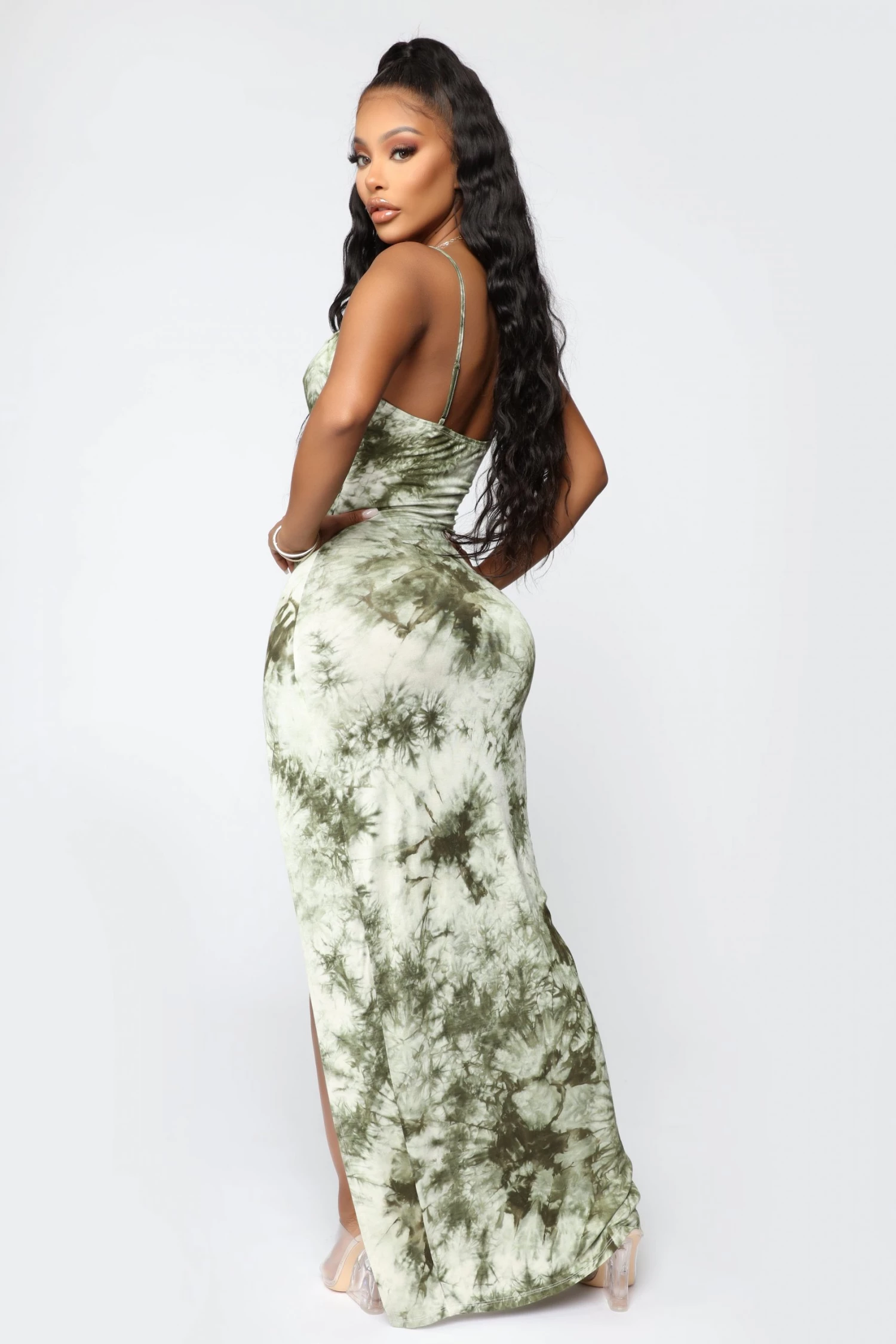 Fashion Nova Dying For Your Love Tie Dye Maxi Dress - Olive 7 Fashion Nova Dying For Your Love Tie Dye Maxi Dress - Olive - Image 5