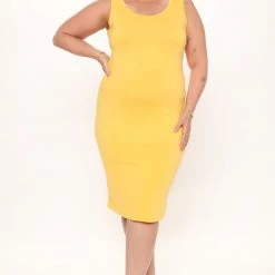 Fashion Nova Maya 2 Pack Midi Dress - Yellow/combo -fashion nova dresses Shop 04 18 22Studio2 RT KP 13 23 31 38 J9G9680C Yellowcombo 14710 PLUS KS