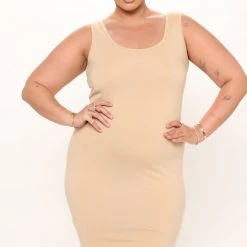 Fashion Nova Maya 2 Pack Midi Dress - Taupe/combo -fashion nova dresses Shop 04 18 22Studio2 RT KP 13 23 36 37 J9G9680C Taupecombo 14718 PLUS KL