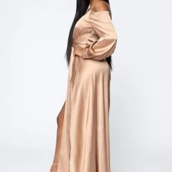 Fashion Nova Mansion Dinner Party Satin Gown - Gold/Brown -fashion nova dresses Shop 04 19 19 Studio 1 DV 11 38 01 10 DWR11457 GoldBrown 0292 AG scaled