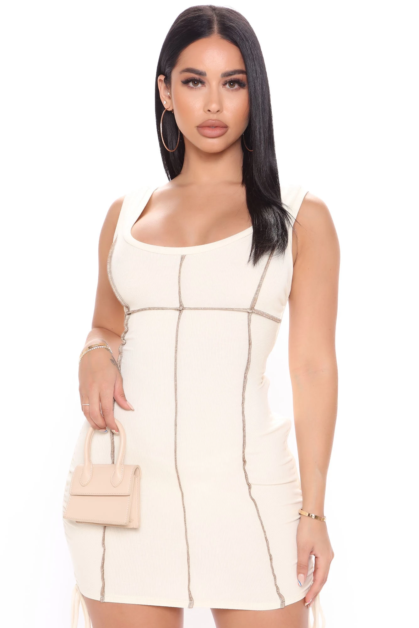 Fashion Nova Covered For The Weekend Mini Dress - Nude 3 Fashion Nova Covered For The Weekend Mini Dress - Nude