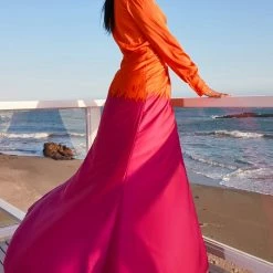 Fashion Nova Melissa Ombre Maxi Dress - Orange/combo -fashion nova dresses Shop 04 20 22 Summer Kick Off RT 11 04 41 LOOK 6 24676 KS DM