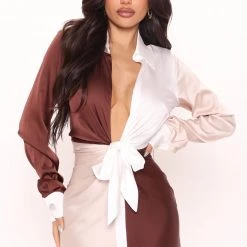 Fashion Nova Beauty Secrets Satin Mini Dress - Brown/combo 12 Fashion Nova Beauty Secrets Satin Mini Dress - Brown/combo -fashion nova dresses Shop 04 21 22Studio2 SN RL 10 30 02 20 DR17351 Browncombo 0668 KS