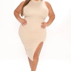 Fashion Nova Come Closer Midi Dress - Mocha -fashion nova dresses Shop 04 25 22Studio1 DD CM 13 49 32 38 JD45646 Mocha 0377 PLUS EH