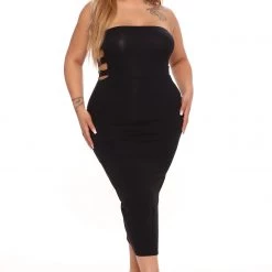 Fashion Nova Dani Midi Dress - Black -fashion nova dresses Shop 04 25 22Studio3 RT DJ 11 56 05 43 JD45648 Black 10434 PLUS KL