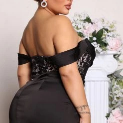 Fashion Nova Down The Aisle Satin Maxi Dress - Black -fashion nova dresses Shop 04 26 22Studio5 ME MR 14 26 13 40 MF21184 Black 0615 PLUS SG