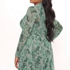 Fashion Nova Eliane Mesh Mini Dress Set - Green/combo -fashion nova dresses Shop 04 28 22Studio1 DM DJ 15 36 36 48 JX11320 GreenCombo 1442 PLUS SG